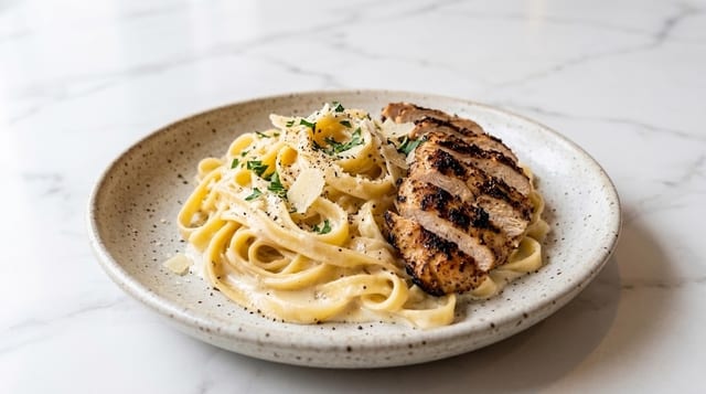 Chicken Fettuccine Alfredo.