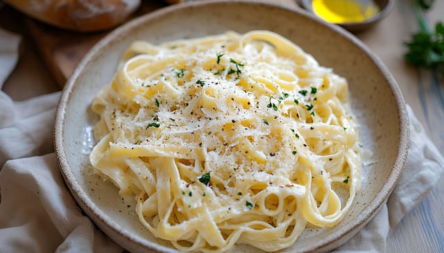 Fettuccine Alfredo.