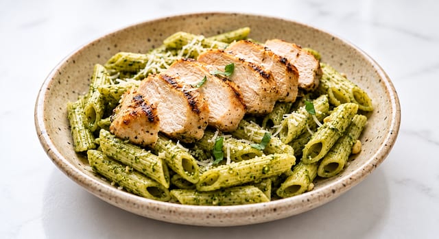 Gluten Free Chicken Pesto.