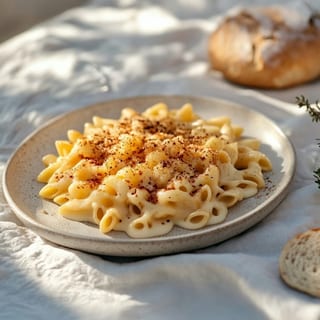 GF House Mac' n Cheese (Gluten Free Penne pasta in creamy cheesy Alfredo sauce)